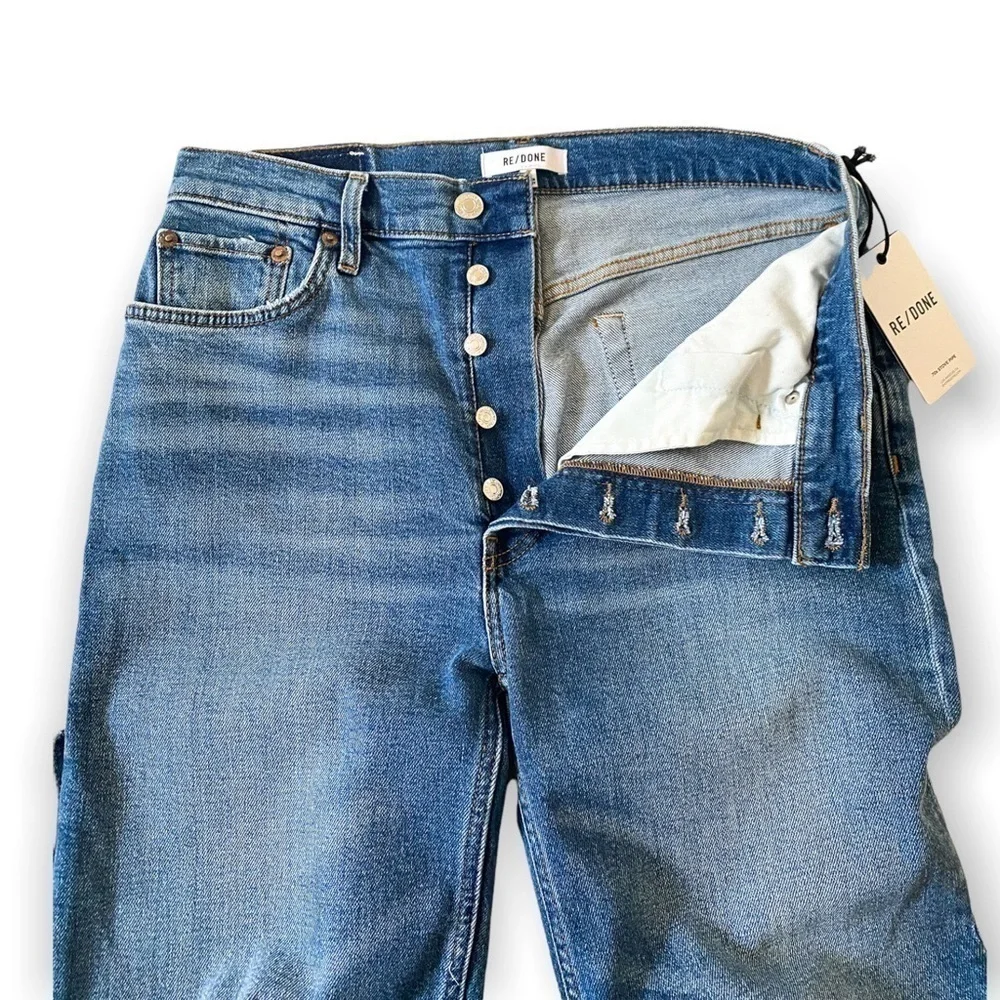 Re/Done High-Rise Distressed Stovepipe Jeans, ankle, size 30, NWT